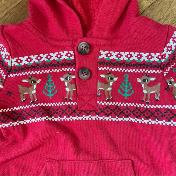 RUDOLPH THE RED NOSED REINDEER BABY ONE PIECE ROMPER OUTFIT SIZE 3 MONTHS - Picture 4 of 5